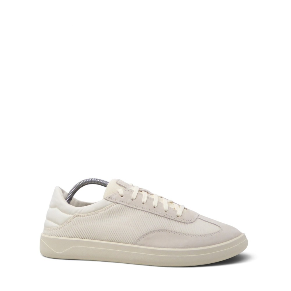 OluKai Mens Punini Sneakers Off White Leather Textile Low Top Size 9